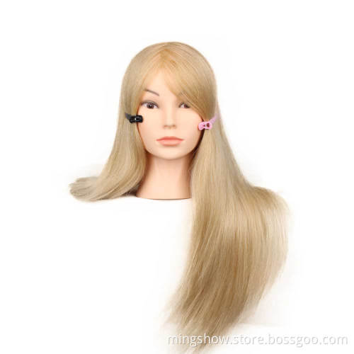 cosmetology 100% human hair mannequin dummy doll head african training head